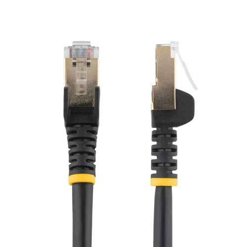 1m Black Cat6a Ethernet Cable - STP 