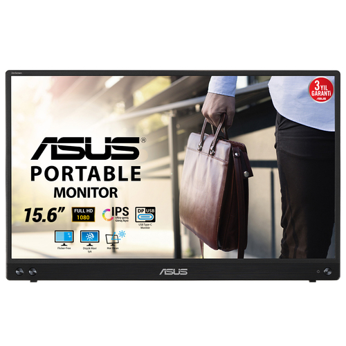 ASUS ZenScreen MB16ACV - Écran LED - 15.6" - portable - 1920 x 1080 Full HD (1080p) @ 60 Hz - IPS - 250 cd/m² - 800:1 - 5 ms - USB-C 
