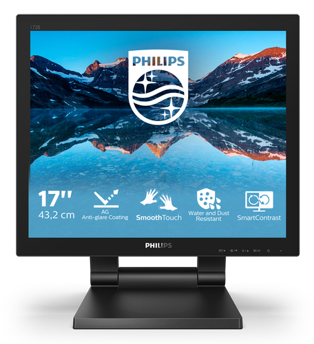 Philips B Line 172B9TL - Écran LED - 17" - écran tactile - 1280 x 1024 SXGA @ 60 Hz - TN - 250 cd/m² - 1000:1 - 1 ms - HDMI, DVI-D, VGA, DisplayPort - haut-parleurs - texture noire 