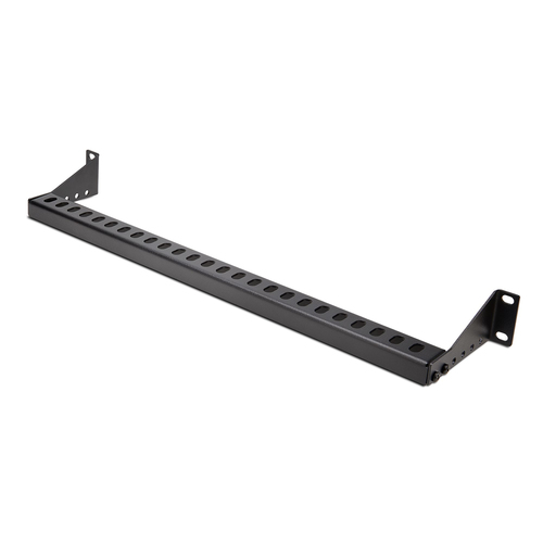 StarTech.com 1U Rack Mountable Cable Lacing Bar w/Adjustable Depth, Cable Support Guide For Organized 19" Racks/Cabinets, Horizontal Cable Guide For Patch Panels/Switches/PDUs - Barres de guidage pour câbles en rack (horizontal) - noir - 1U - 19" 