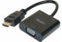 Convertisseur noir HDMI vers VGA+audio -15CM 