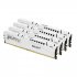 Kingston FURY Beast - DDR5 - kit - 128 Go: 4 x 32 Go - DIMM 288 broches - 5600 MT/s / PC5-44800 - CL40 - 1.25 V - mémoire sans tampon - on-die ECC - blanc 