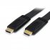 StarTech.com Câble plat HDMI haute vitesse Ultra HD 4K x 2K avec Ethernet de 5m - Cordon HDMI vers HDMI - Mâle / Mâle - Noir - Câble HDMI avec Ethernet - HDMI mâle pour HDMI mâle - 5 m - blindé - noir 
