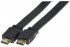 Cordon HDMI haute vitesse plat noir 1,50m 