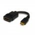 StarTech.com Câble HDMI haute vitesse 13 cm - HDMI vers HDMI Mini - F/M - Adaptateur HDMI - HDMI femelle pour 19 pin mini HDMI Type C mâle - 1.3 cm - blindé - noir - pour P/N: HDMM30CM 