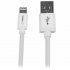Startech Câble Apple® Lightning vers USB pour iPhone, iPod, iPad 2 m Blanc - Câble iPhone 5 - Chargeur Synchronisation Lightning - 2m - Câble Lightning - Lightning mâle pour USB mâle - 2 m - double blindage - blanc - pour P/N: KITBXAVHDPEU, KITBXAVHDPNA, 
