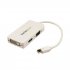 StarTech.com Adaptateur de voyage Mini DisplayPort vers DVI / VGA / HDMI pour MacBook - Convertisseur vidéo 3-en-1 - Blanc - Convertisseur vidéo - DisplayPort - DVI, HDMI, VGA - blanc - pour Apple MacBook Air 