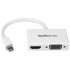 StarTech.com Adaptateur audio / vidéo de voyage - Convertisseur 2-en-1 Mini DisplayPort vers HDMI ou VGA - 1920x1200 / 1080p - Convertisseur vidéo - DisplayPort - HDMI, VGA - blanc - pour Apple MacBook Air 