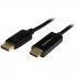 StarTech.com Câble adaptateur DisplayPort vers HDMI de 2 m - Convertisseur DP vers HDMI avec câble intégré - M/M - Ultra HD 4K - Noir - Câble adaptateur - DisplayPort mâle pour HDMI mâle - 2 m - noir - support 4K - pour P/N: DK30CH2DEP, DK30CH2DEPUE, DK30 