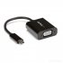 StarTech Adaptateur vidéo USB Type-C vers VGA HD15 - M/F - Noir - Adaptateur USB / VGA - USB-C (M) pour HD-15 (VGA) (F) - USB 3.1 Gen 1 / Thunderbolt 3 - 18 cm - alimentation USB, support 1920 x 1200 (WUXGA) - noir - pour P/N: BNDTB10GI, BNDTB210GSFP, BND 