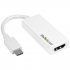 StarTech.com Adaptateur USB C vers HDMI - Convertisseur USB Type C vers HDMI - Compatible Thunderbolt 3 - 4K 60 Hz - Blanc (CDP2HD4K60W) - Adaptateur vidéo - USB-C mâle pour HDMI femelle - 15 cm - blanc - support 4K 