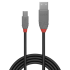 Lindy Câble USB 2.0 type A vers Mini-B, Anthra Line, 1m 
