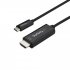 StarTech.com Câble USB C vers HDMI 6 pieds (2 m), câble adaptateur vidéo USB Type C 4K 60 Hz vers HDMI 2.0, compatible Thunderbolt 3, ordinateur portable vers moniteur/écran HDMI, câble DP 1.2 Alt Mode HBR2, noir - câble vidéo USB-C 4K (CDP2HD2MBNL ) - Câ 