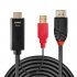 Lindy Câble adaptateur actif HDMI vers DisplayPort 4K30Hz de 0,5 m 
