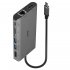 Lindy DST Mini XT, Mini Docking Station USB C pour Laptop avec prise en charge 4K sur un écran et charge 100W 