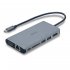 Lindy DST-Mini XT, Mini Docking Station USB-C pour Laptop  pour un écran (4K) ou deux écrans (Full HD) & charge 100W 