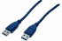 Cordon USB 3.0 type A / A bleu - 2,0 m 