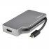 StarTech.com Adaptateur multiport USB-C - Gris sidéral - 4-en-1 USB-C vers VGA, DVI, HDMI, ou Mini DisplayPort (CDPVDHDMDPSG) - Adaptateur vidéo externe - USB-C - DVI, HDMI, Mini DisplayPort, VGA - gris sidéral 
