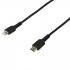 Cecâble USB Cvers Lightning noir de 2 m résiste aux exigences quotidiennes de chargement et de synchronisation de votreiPad, iPhone ou d"autres appareils mobiles équipés du connecteur Lightning. Testé pour résister à l"usure d"une utilisation quotidien 