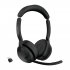 Jabra Evolve2 55 MS Stereo - Micro-casque - sur-oreille - Bluetooth - sans fil - Suppresseur de bruit actif - USB-C - noir - certifié Zoom, Cisco Webex Certified, Certifié Alcatel-Lucent, Certifié Avaya, Certifié Unify, Certifié MFi, Certifié Google Meet, 