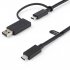 3ft Hybrid USB-C Cable w/USB-A Adapter - disponible 24 / 48h 