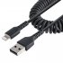 STARTECH 1m/3ft USB to Lightning Cable Coiled - disponible 24 / 48h 