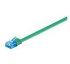 MicroConnect U/UTP CAT6A 1M Green Flat Unshielded Network Cable, 