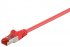 MicroConnect S/FTP CAT6 25m Red LSZH PiMF (Pairs in metal foil) 