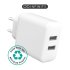 eSTUFF INFINITE (GRS) USB-A Charger  EU 24W. 2 x USB-A. White. 98% 
