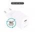 eSTUFF INFINITE (GRS) USB-C Charger  EU PD 20W. 1 x USB-C. White. 