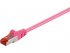 MicroConnect F/UTP CAT6 7.5m Pink PVC Outer Shield : Foil screening 