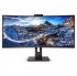 Philips P-line 346P1CRH - Écran LED - incurvé - 34" - 3440 x 1440 WQHD @ 100 Hz - VA - 500 cd/m² - 3000:1 - DisplayHDR 400 - 4 ms - HDMI, DisplayPort, USB-C - haut-parleurs - texture noire 