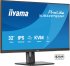 iiyama ProLite XUB3297QSNP-B1 - Écran LED - 32" (31.5" visualisable) - 2560 x 1440 QHD @ 100 Hz - IPS - 350 cd/m² - 1000:1 - 1 ms - HDMI, DisplayPort, USB-C - haut-parleurs - noir, mat 