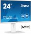 iiyama ProLite XUB2497HSN-W2 - Écran LED - 24" (23.8" visualisable) - 1920 x 1080 Full HD (1080p) @ 100 Hz - IPS - 300 cd/m² - 1300:1 - 1 ms - HDMI, DisplayPort, USB-C - haut-parleurs - blanc, mat 