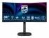 Philips 34B2U3600C - 3000 Series - écran LED - incurvé - 34" - 3440 x 1440 WQHD @ 120 Hz - VA - 3500:1 - HDMI, DisplayPort, USB-C - haut-parleurs - noir texturé 