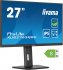 iiyama ProLite XUB2763QSU-B1 - Écran LED - 27" - 2560 x 1440 QHD @ 100 Hz - IPS - 350 cd/m² - 1500:1 - 2 ms - HDMI, DisplayPort - haut-parleurs - noir, mat 